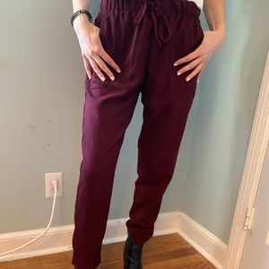 Bergundy joggers size M